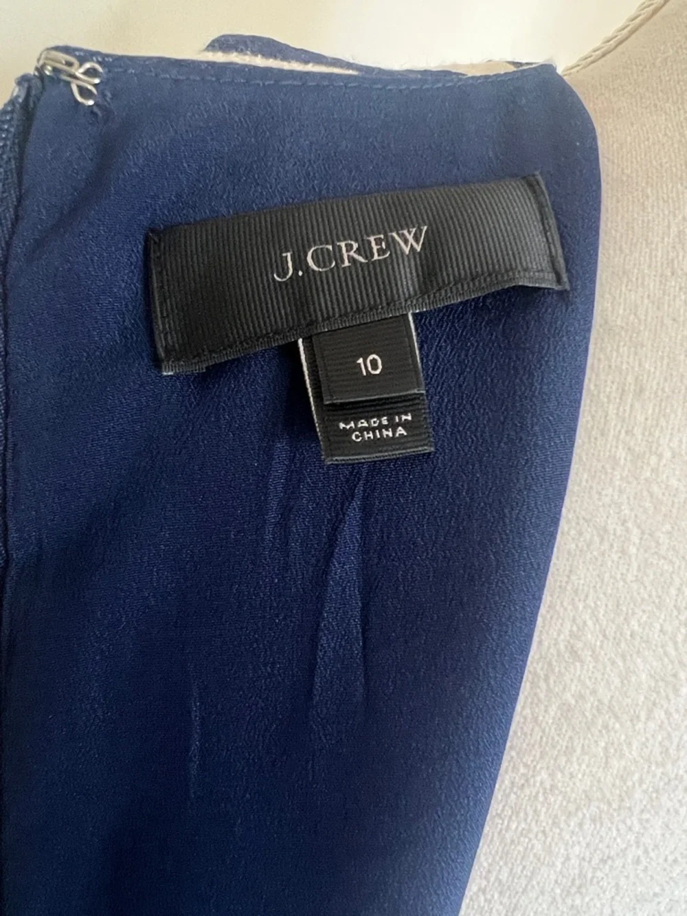 J. Crew Nautical Stripe Scalloped Hem Shift Dress Size 10